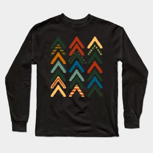 Abstract Shapes Triangle Aesthetic Painting Long Sleeve T-Shirt